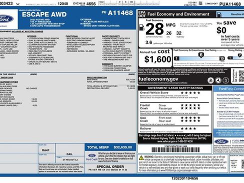Used 2023 Ford Escape Active AWD/4WD image 3