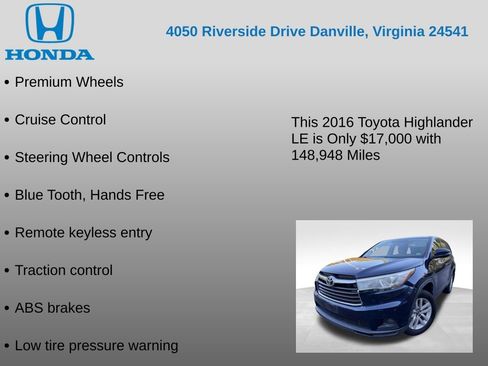 Used 2016 Toyota Highlander LE image 7