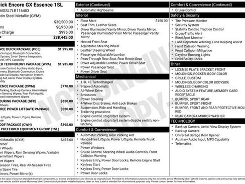 Used 2020 Buick Encore GX Essence w/ Experience Buick Package image 26