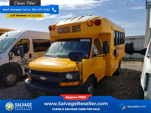 Used 2013 Chevrolet Express 3500 w/ School Bus Package RWD image 3