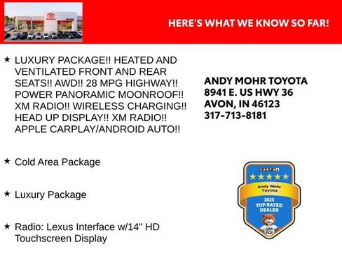 Used 2023 Lexus RX 350 AWD w/ Cold Area Package image 2