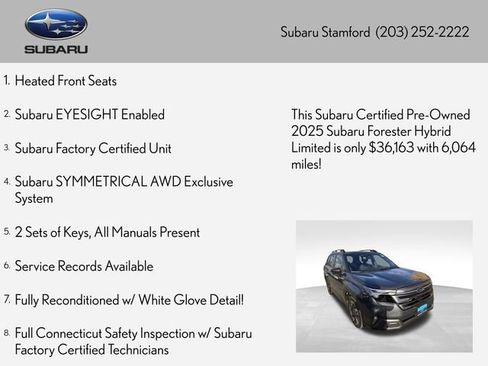 Certified 2025 Subaru Forester Limited AWD/4WD image 2