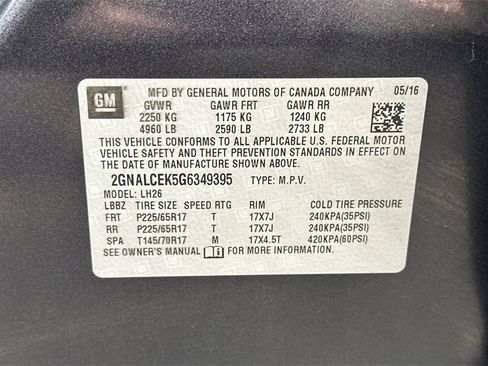 Used 2016 Chevrolet Equinox LT w/ Convenience Package image 30