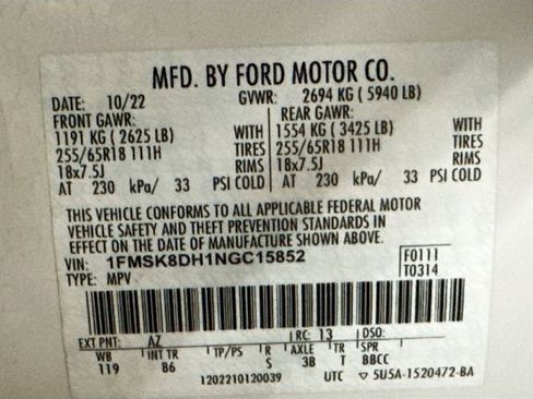 Used 2022 Ford Explorer XLT image 33