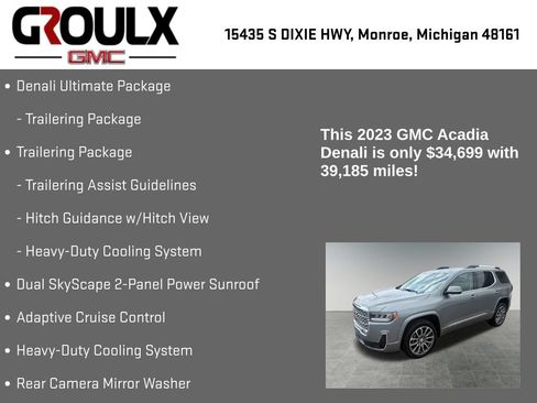 Used 2023 GMC Acadia Denali w/ Denali Ultimate Package FWD image 15