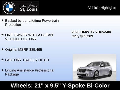 Used 2023 BMW X7 xDrive40i w/ Premium Package image 80