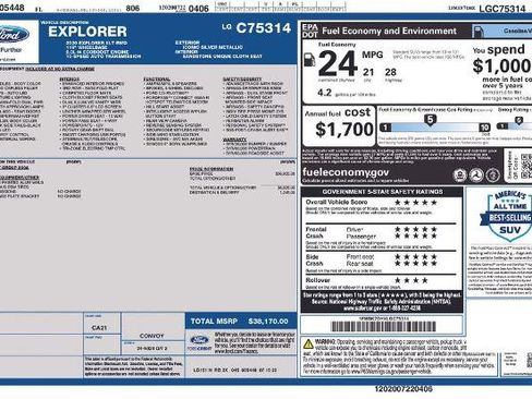 Certified 2020 Ford Explorer XLT RWD image 2