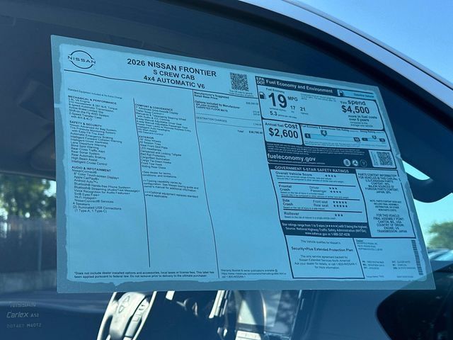 New 2026 Nissan Frontier S AWD/4WD image 6