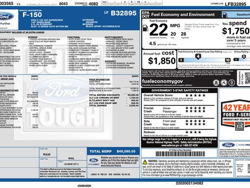 Used 2020 Ford F150 XLT w/ Equipment Group 302A Luxury image 3