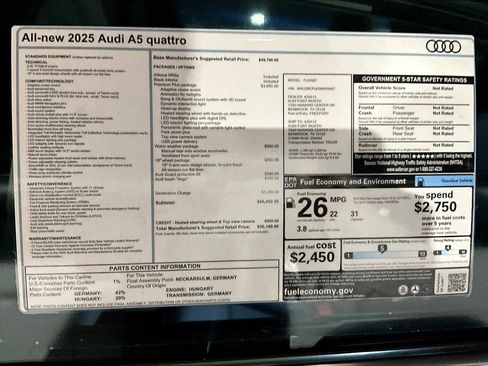 New 2025 Audi A5 2.0T Premium Plus image 19