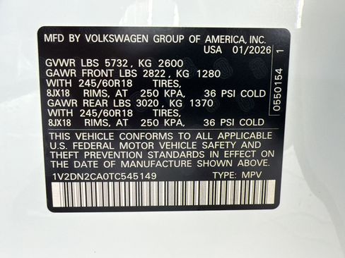 New 2026 Volkswagen Atlas SE image 19