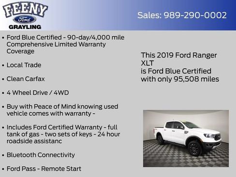 Used 2019 Ford Ranger XLT w/ Equipment Group 302A Luxury AWD/4WD image 5