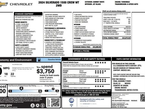 Used 2024 Chevrolet Silverado 1500 W/T w/ Trailering Package RWD image 4