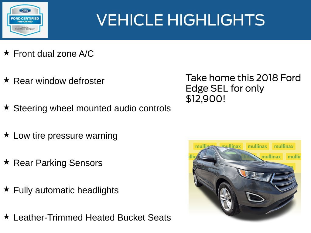Used 2018 Ford Edge SEL w/ Equipment Group 201A FWD image 23