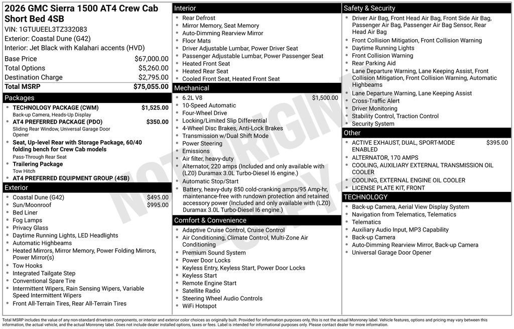 New 2026 GMC Sierra 1500 AT4 w/ Technology Package AWD/4WD image 34