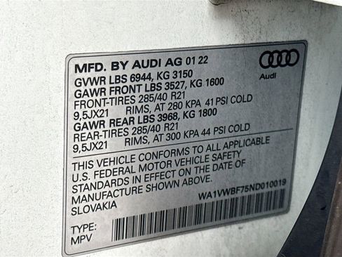 Used 2022 Audi SQ7 Prestige w/ Prestige Package AWD/4WD image 36