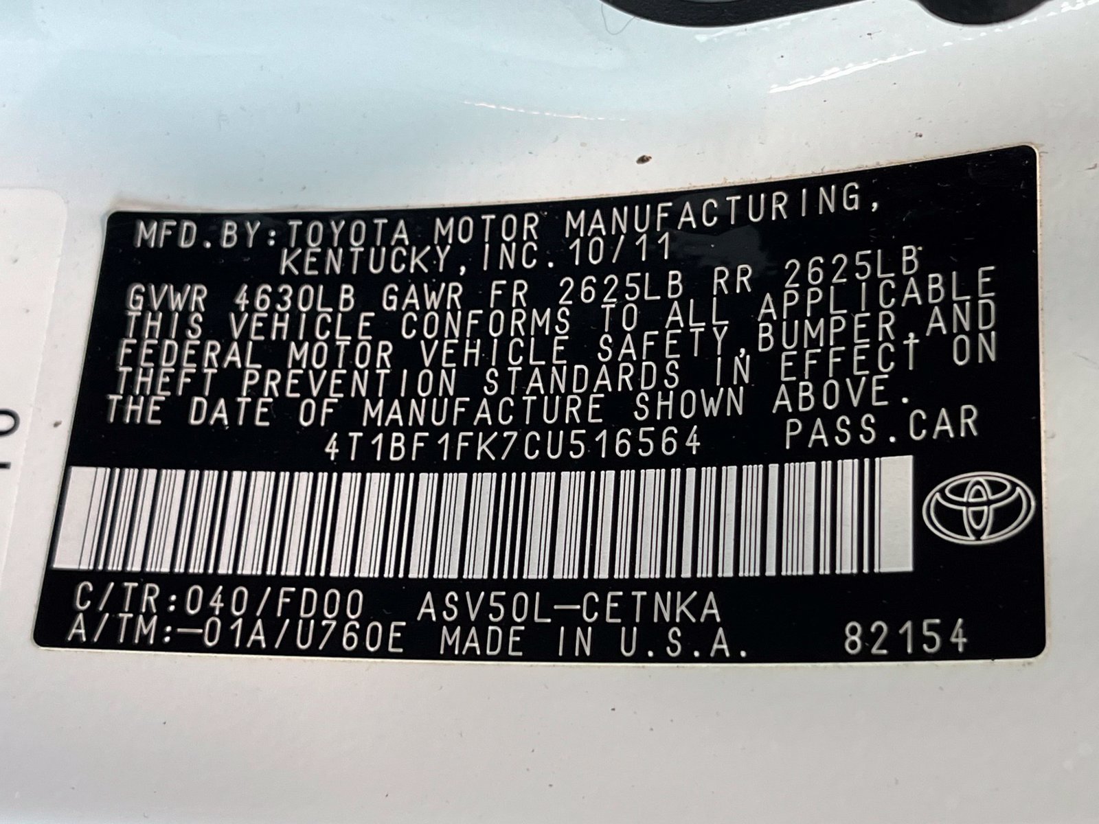 Used 2012 Toyota Camry LE FWD image 18