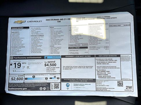New 2026 Chevrolet Colorado Z71 w/ Technology Package image 13