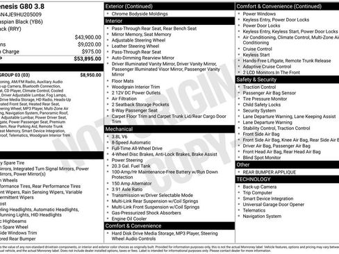 Used 2017 Genesis G80 3.8 w/ Option Group 03 image 12