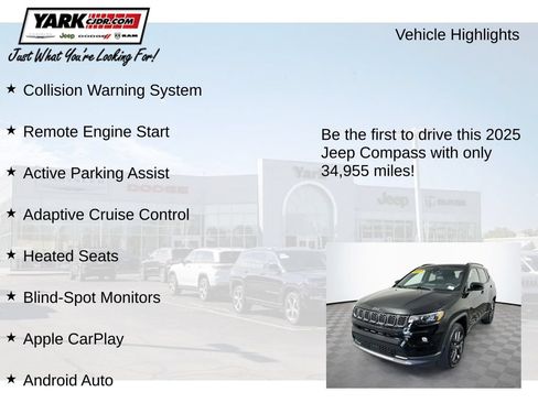 Certified 2025 Jeep Compass Limited w/ Sun & Sound Group AWD/4WD image 13