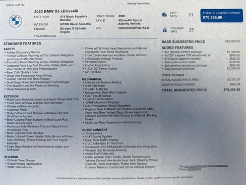 Used 2023 BMW X5 xDrive40i image 27