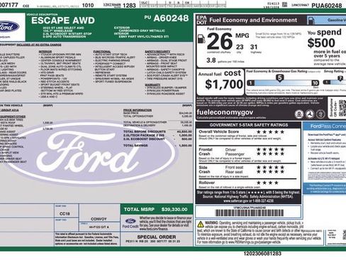 Certified 2023 Ford Escape ST-Line Select w/ Tech Pack #2 AWD/4WD image 36