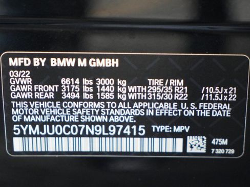 Used 2022 BMW X5 M w/ Competition Package 2 AWD/4WD image 59