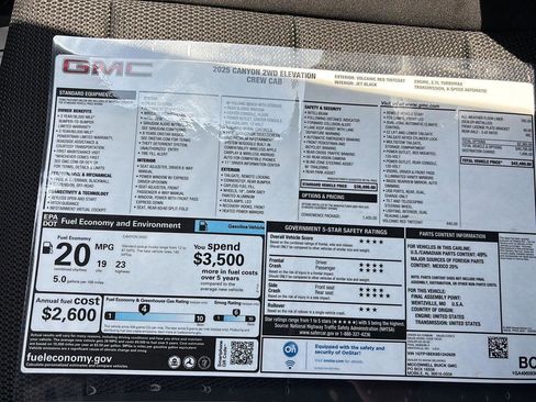 New 2025 GMC Canyon Elevation w/ Convenience Package image 36