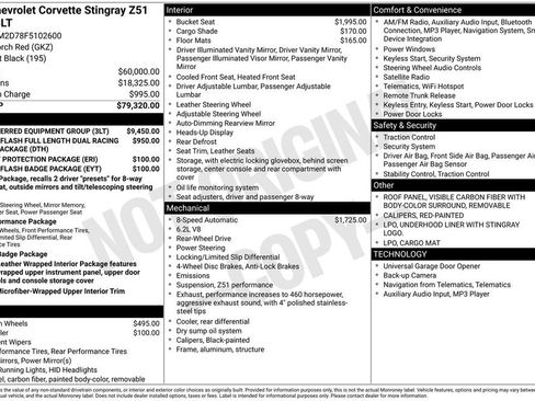 Used 2015 Chevrolet Corvette Stingray Coupe w/ 3LT Preferred Equipment Group RWD image 6