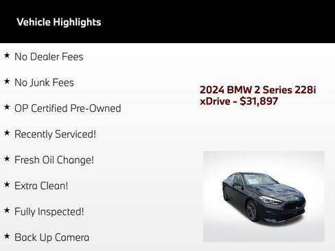 Used 2024 BMW 228i xDrive Gran Coupe AWD/4WD image 3