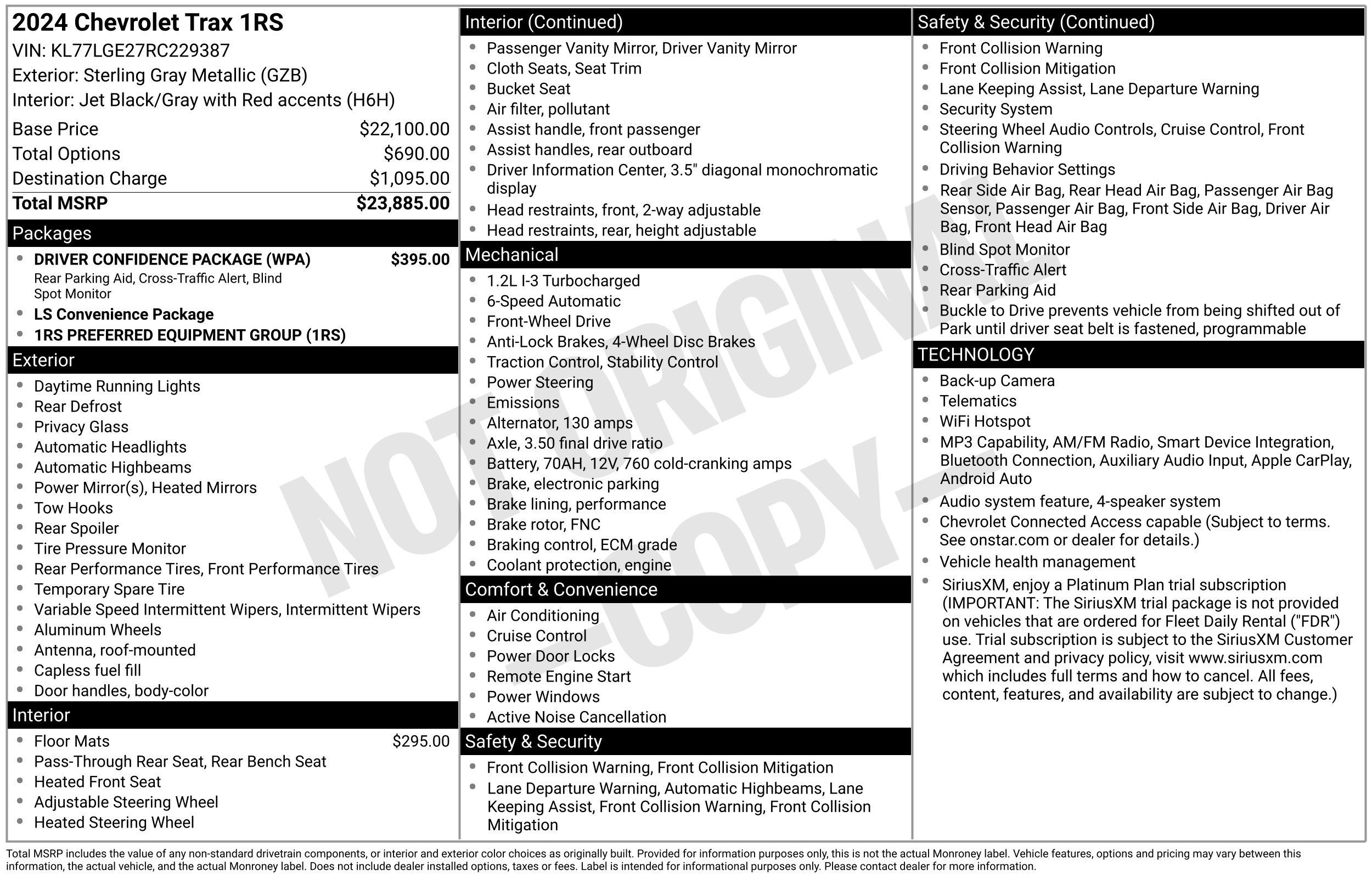 Used 2024 Chevrolet Trax RS w/ Driver Confidence Package FWD image 2