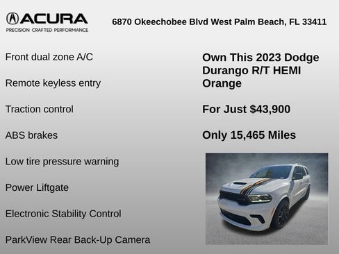 Used 2023 Dodge Durango R/T w/ Hemi Orange Plus Package image 6
