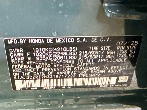 New 2026 Honda HR-V LX image 28