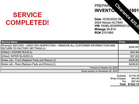 Used 2024 Nissan Altima 2.5 SV w/ SV Premium Package image 7