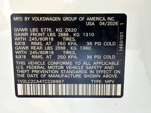 New 2026 Volkswagen Atlas Cross Sport SE AWD/4WD image 19