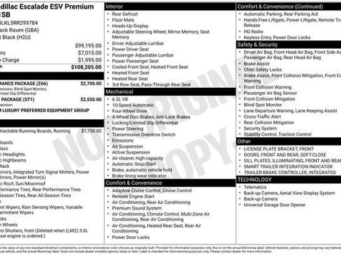 Used 2024 Cadillac Escalade ESV Premium Luxury w/ Performance Package AWD/4WD image 32