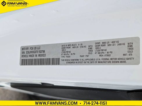 Used 2026 RAM ProMaster 2500 w/ Convenience Group FWD image 22