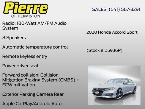 Used 2020 Honda Accord Sport image 6