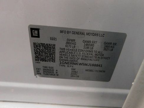 Used 2021 Chevrolet Traverse High Country image 59