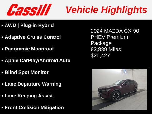 Used 2024 MAZDA CX-90 Plug-In Hybrid w/ Premium Pkg image 3