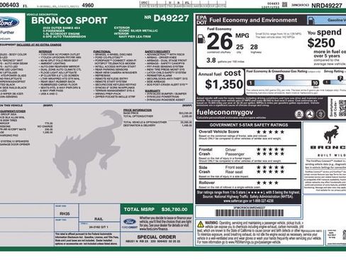 Used 2022 Ford Bronco Sport Outer Banks w/ Tech Package image 2