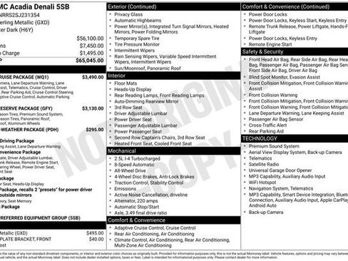 Used 2025 GMC Acadia Denali w/ Super Cruise Package AWD/4WD image 7