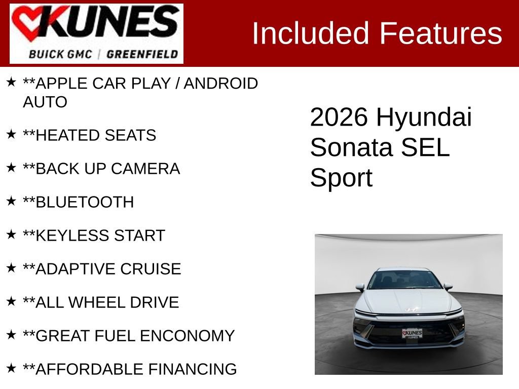 Used 2026 Hyundai Sonata SEL FWD image 2
