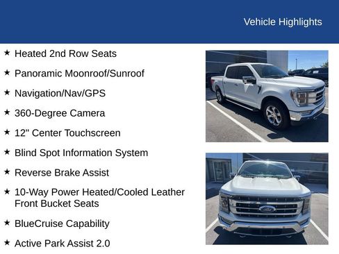 Certified 2022 Ford F150 Lariat w/ Equipment Group 502A High image 17