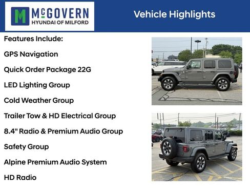Used 2021 Jeep Wrangler Unlimited Sahara w/ Uconnect 4C Nav & Sound Group AWD/4WD image 4