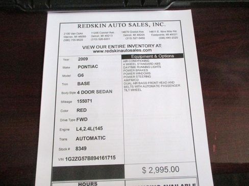 Used 2009 Pontiac G6 Sedan image 14