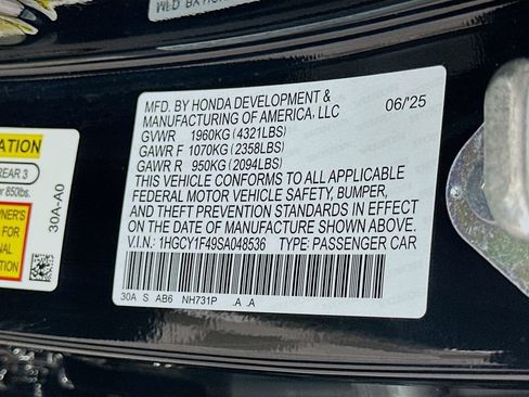 Certified 2025 Honda Accord SE image 32