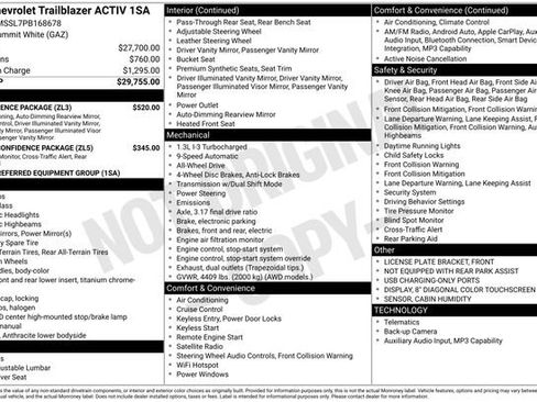 Used 2023 Chevrolet TrailBlazer ACTIV w/ Convenience Package AWD/4WD image 6