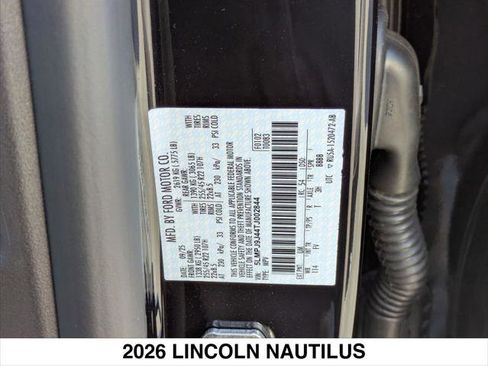 New 2026 Lincoln Nautilus Black Label w/ Jet Appearance Package image 15