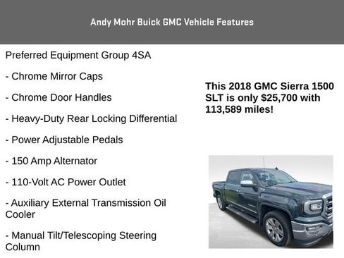 Used 2018 GMC Sierra 1500 SLT AWD/4WD image 10